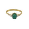 Lab Created Emerald Ring, Birthstone Jewelry, 925 Sterling Silver, Gift For Her, Delicate Women Jewelry, Gold Plated Ring