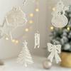 6 Pieces Holiday Decorations Shimmering Snowflake Bell Star Snowman Ornament Christmas Tree Hanging Accessories
