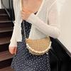 Spring New Casual Straw Woven Beading Shoulder Bags High Quality Personality Fashion Portable Crossbody Bags for Women