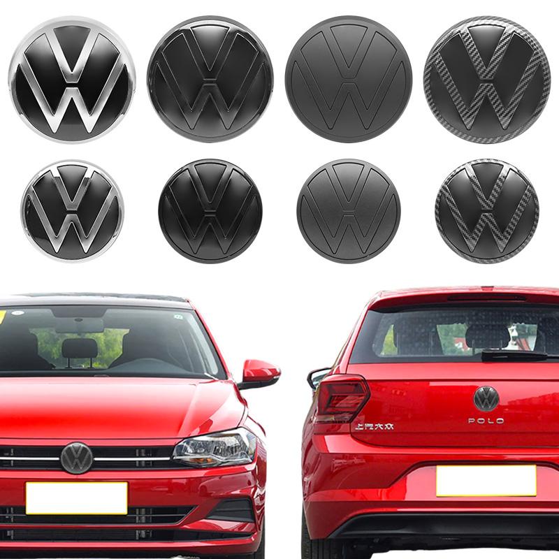 1Pc 139mm 110mm ABS VW Car Front Hood Emblem Bonnet Logo Rear For Volkswagen Polo 2019 2020 2021 2022 2023 2024 Auto AccessoriesVU1