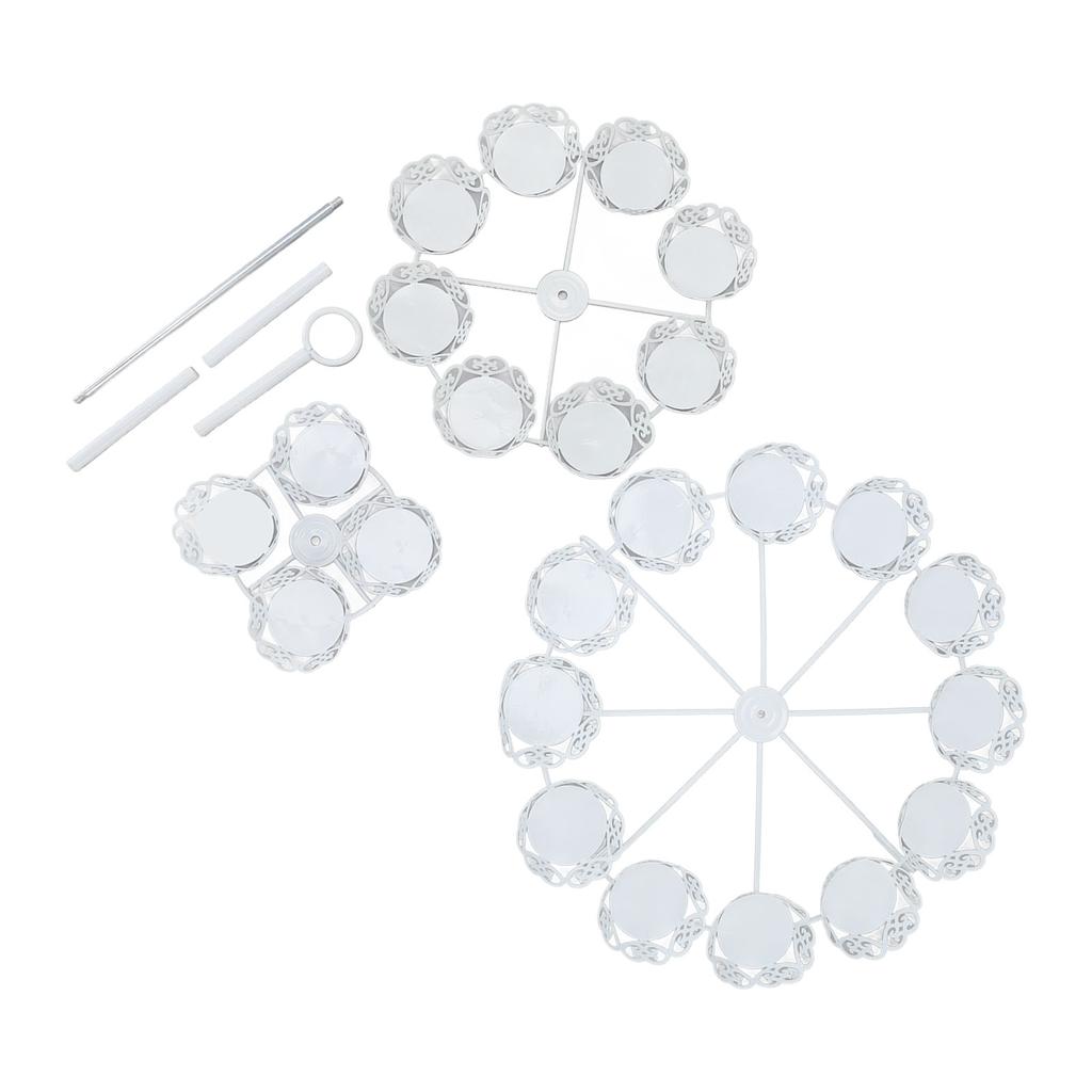 Cupcake Stand for 24 Cupcakes 3 Tier Pastry Serving Display Stand Iron Dessert Carrier Display Holder for Holiday Party