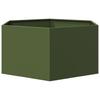 Olive Green Hexagonal Planter 104x90x45 Cm Steel