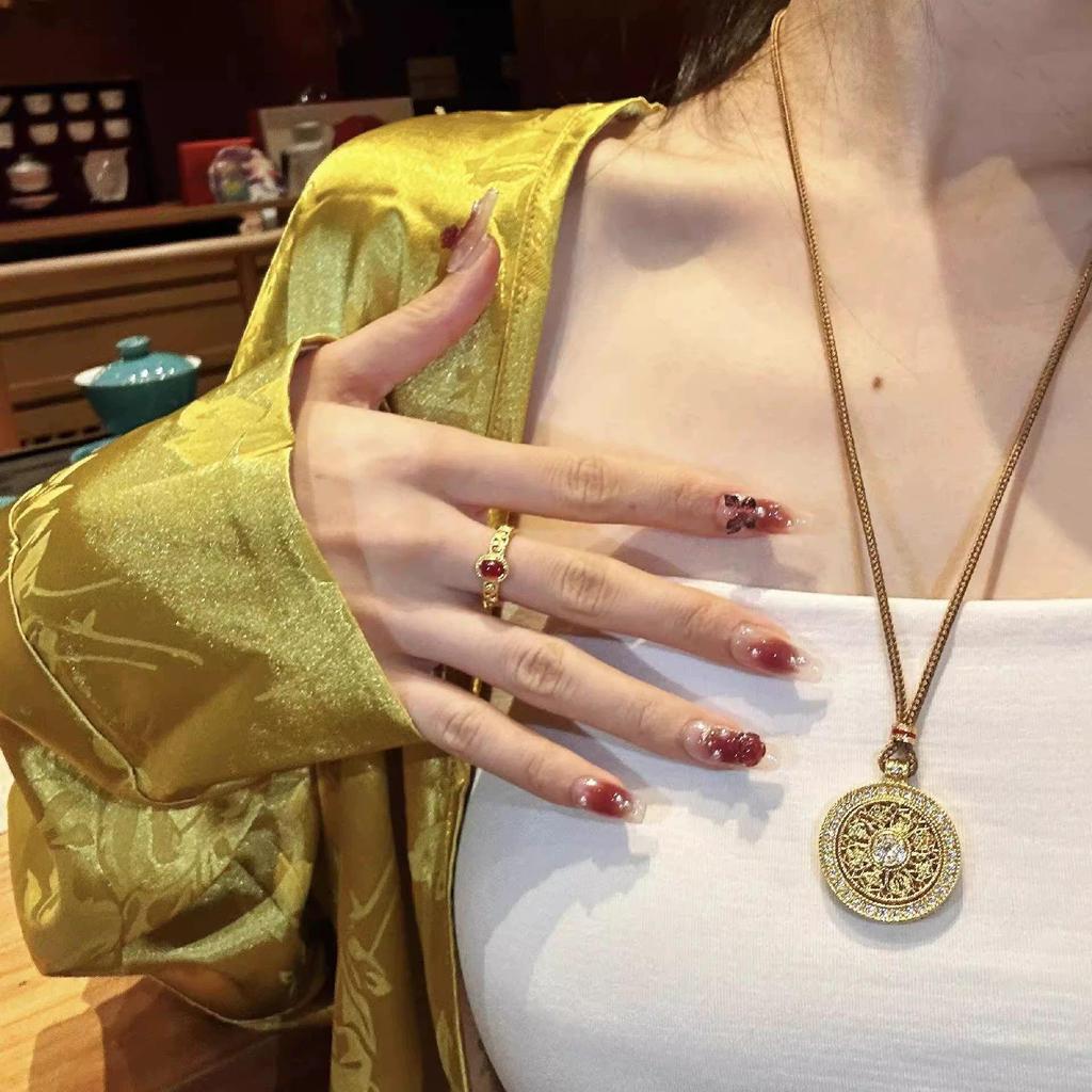 Mori Acorn-Style Ethnic Necklace: Handmade Woven Cotton & Linen Unisex Apparel Accessory