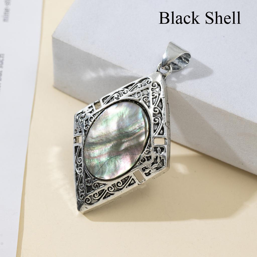 1Pc, Reiki Healing Crystal Pendants Charms, Elegant Rhombus Natural Gemstone Pendant Necklace - Unique Handmade Jewellery, DIY Gifts for Women Men