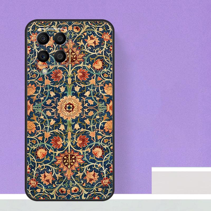 Persian Carpet Floral Pattern Case For Samsung Galaxy M14 M34 M54 M31 M11 M13 M53 M51 M12 M32 M52 M16 M36 M56 M15 M35 M55