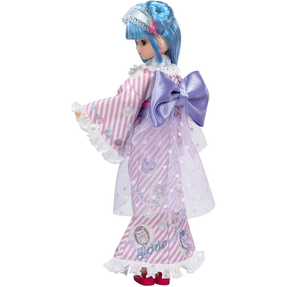 Takara Tomy Licca-chan Doll LD-14 Eco Cat Yukata Outfit Toy for Dress-Up Play Ages 3 and Up