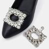 Wedding Bride Shoe Decorations Clip Glass Crystal High Heel Flower Charm Buckle Removable Rhinestone Buckle Decorative Women