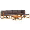 Vidaxl 6-Cz. Garden Lounge Set, With Cushions, Acacia