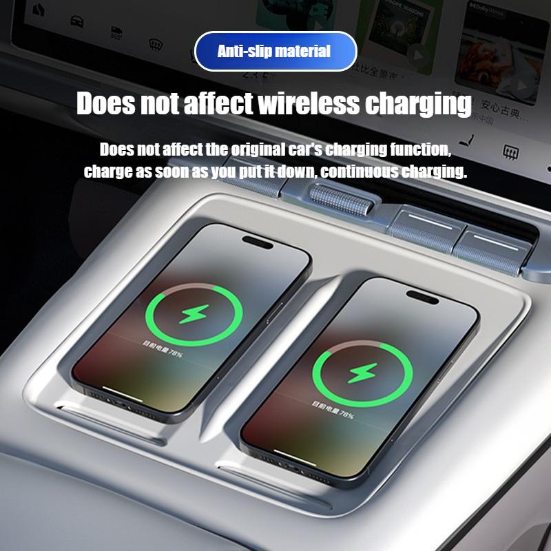 Central Control Wireless Charging Silicone Pad For 7X Anti-slip Mat Protector Special Accessories Interior Decoration
