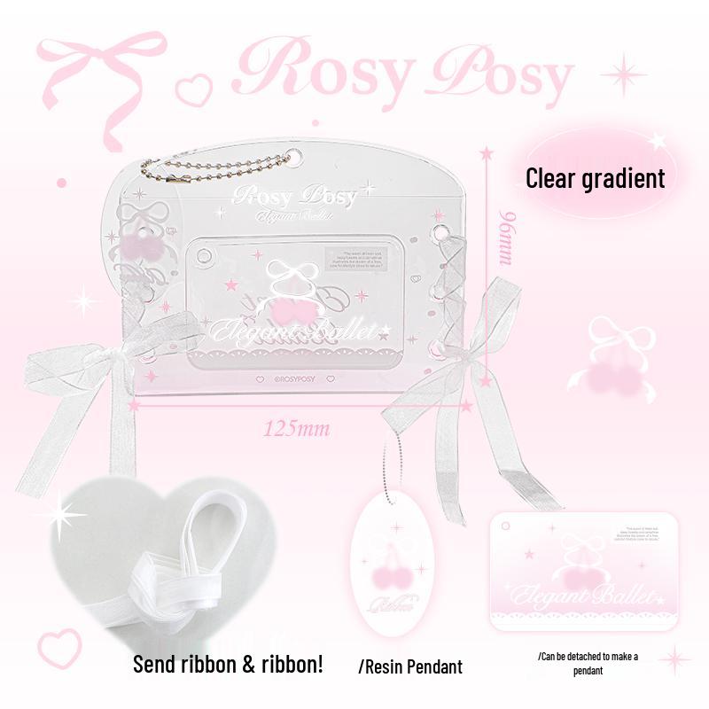 Leather Ballet Lace-Up ID Card Holder - Soft, Compact, Horizontal Design