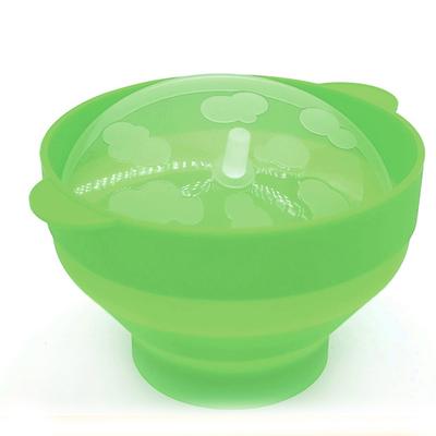 Bollitore per Popcorn in Silicone per Microonde, Popcorn Maker Pieghevole in Silicone con Manico e Coperchio