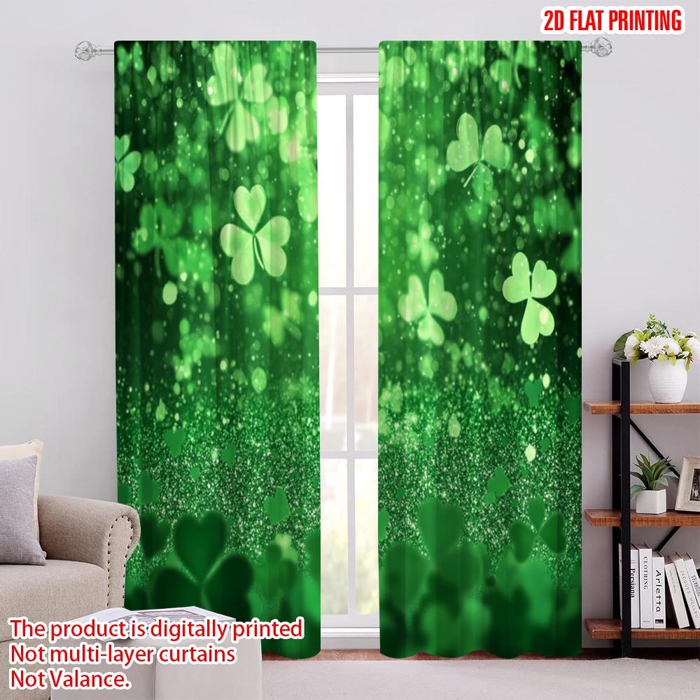 

2pcs,2D plane printing Curtains&Window Treatment Clover Dreamscape Versatile Polyester (without rod) Home Decor for Bedroom & 52.50 × 116.00 cm 2 pcs