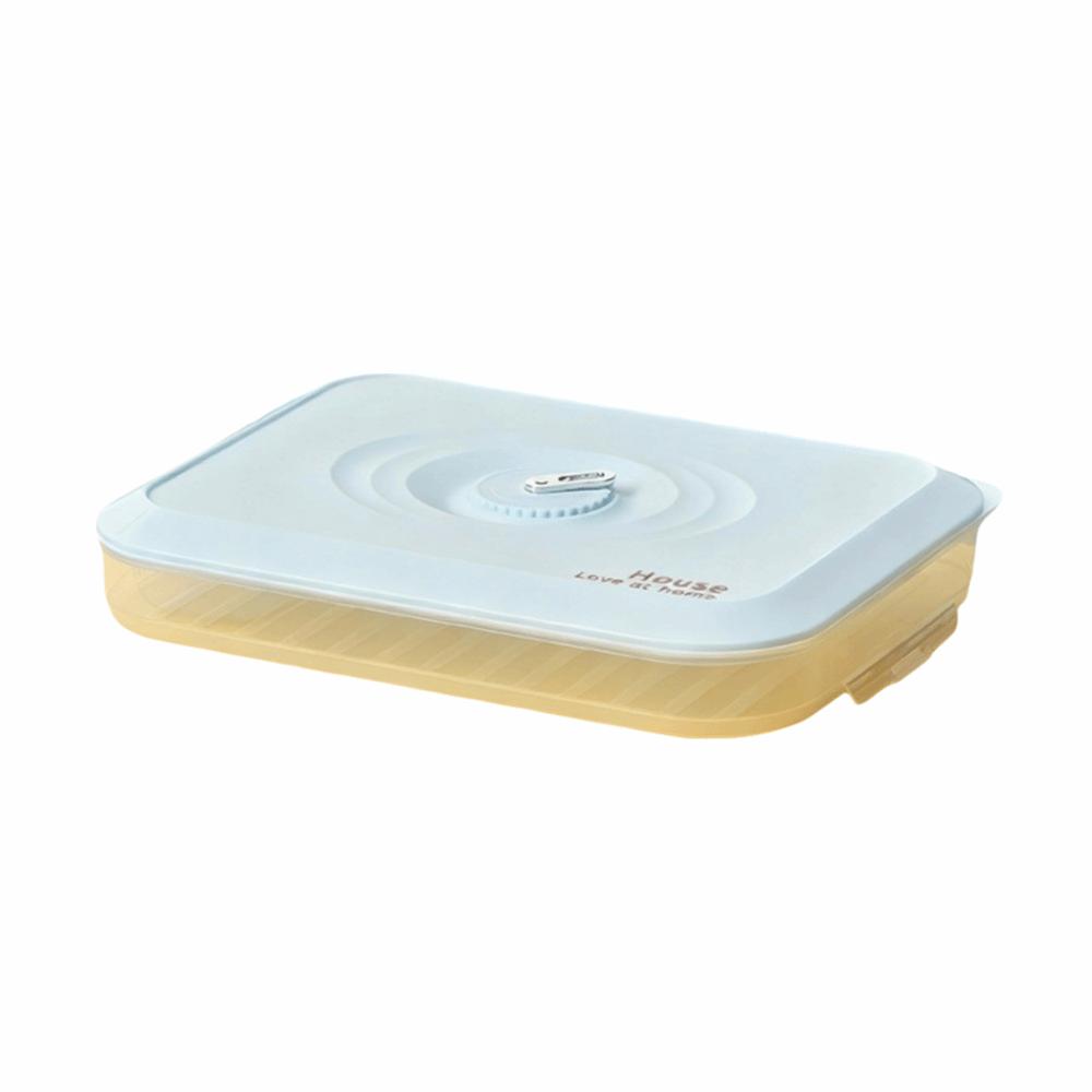 Multi-Layer Wonton Storage Box Stackable Frozen Dumpling Storage Box Dumpling Storage Box  for Home Blue 1 layer