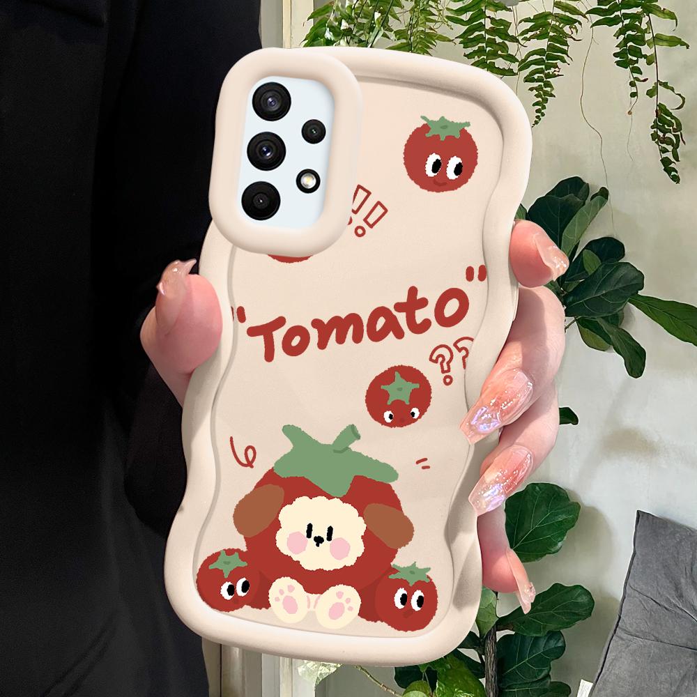 

Окрашенный узор Big Wave Edge Мягкий силиконовый материал Macaron чехол для телефона противоударный защитный резиновый чехол для Samsung Xiaomi Poco Redmi Samsung A36 5G белый