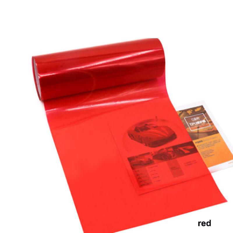 

30X100CM Car Headlight Translucent Protection Film Fog Light Motorcycle Taillight Vinyl Film Repair Scratch Refit Accessories червоний
