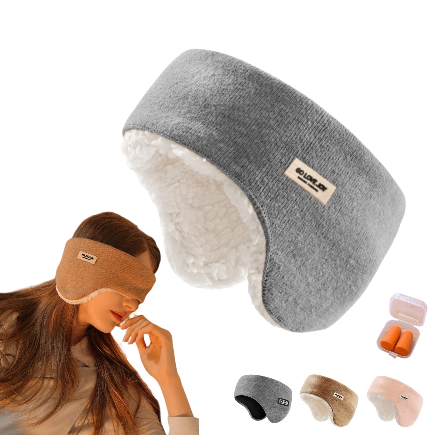 

Архетипы Маска для сна, согревающая уши, беруши, помощь, наушники, звукоизоляция, блокировка, (Серый) серый