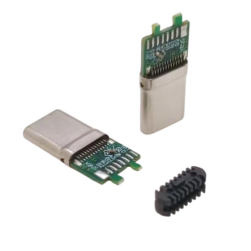 USB-C 3.1 Male Solder Connector for Fast Charging