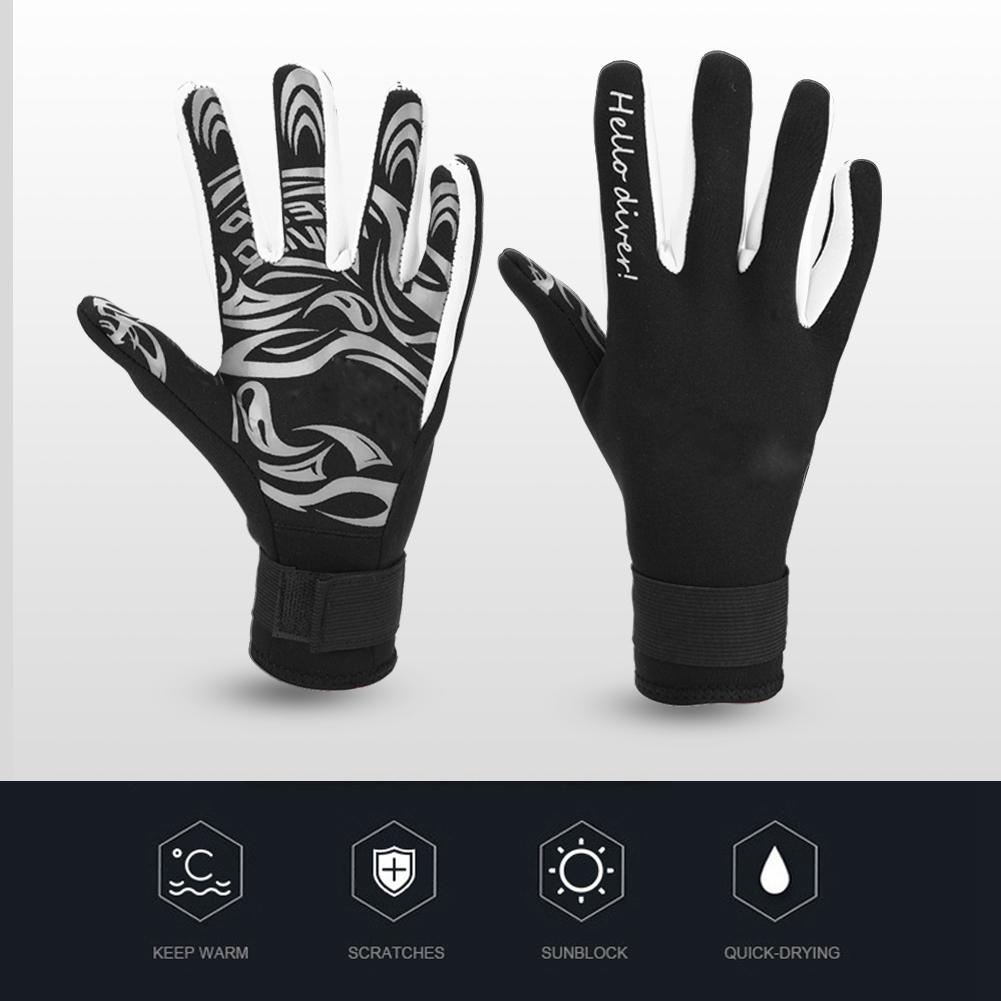 Keep Diving 2MM Warm Neoprene Gloves Swimming Scuba Snorkeling Gloves Equipment (Black S)