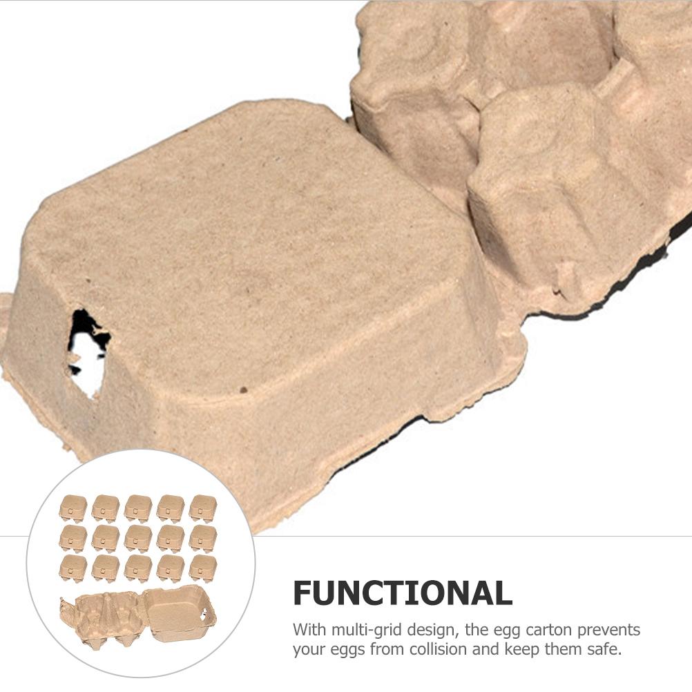 25 Pcs Native Egg Packaging Box Paper Pulp Tray Packing Carton Bulk Eggs Container Fridge Holder Mazing Cartons