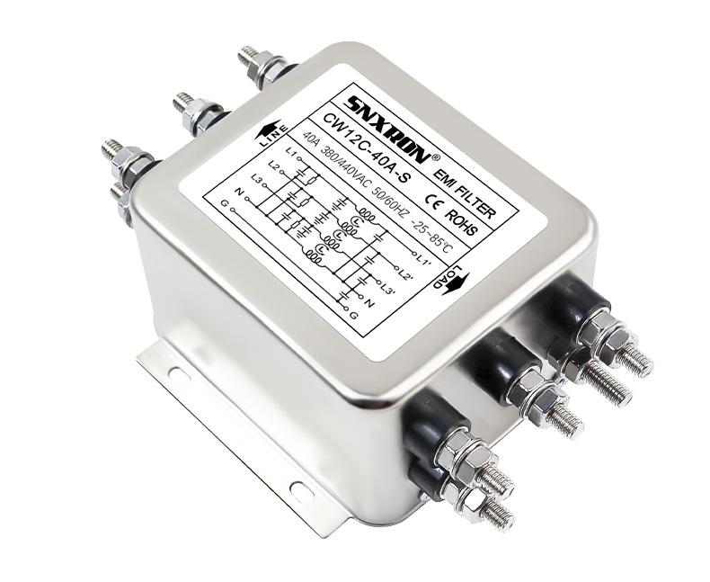 Three-Phase 4-Wire AC Filter CW12C-S 380/440V, 20/30/80A, VFD Noise Suppression