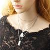 Women Trendy Crucifix Cross Necklace Vintage Multi Layer Choker Pendant Jewelry