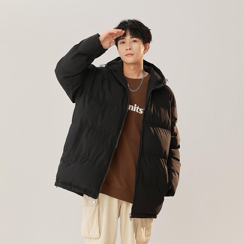 

Мужская стеганая куртка, цвет конфет, зимняя, новый тренд, свободная, с капюшоном, утолщенная, чтобы согревать M