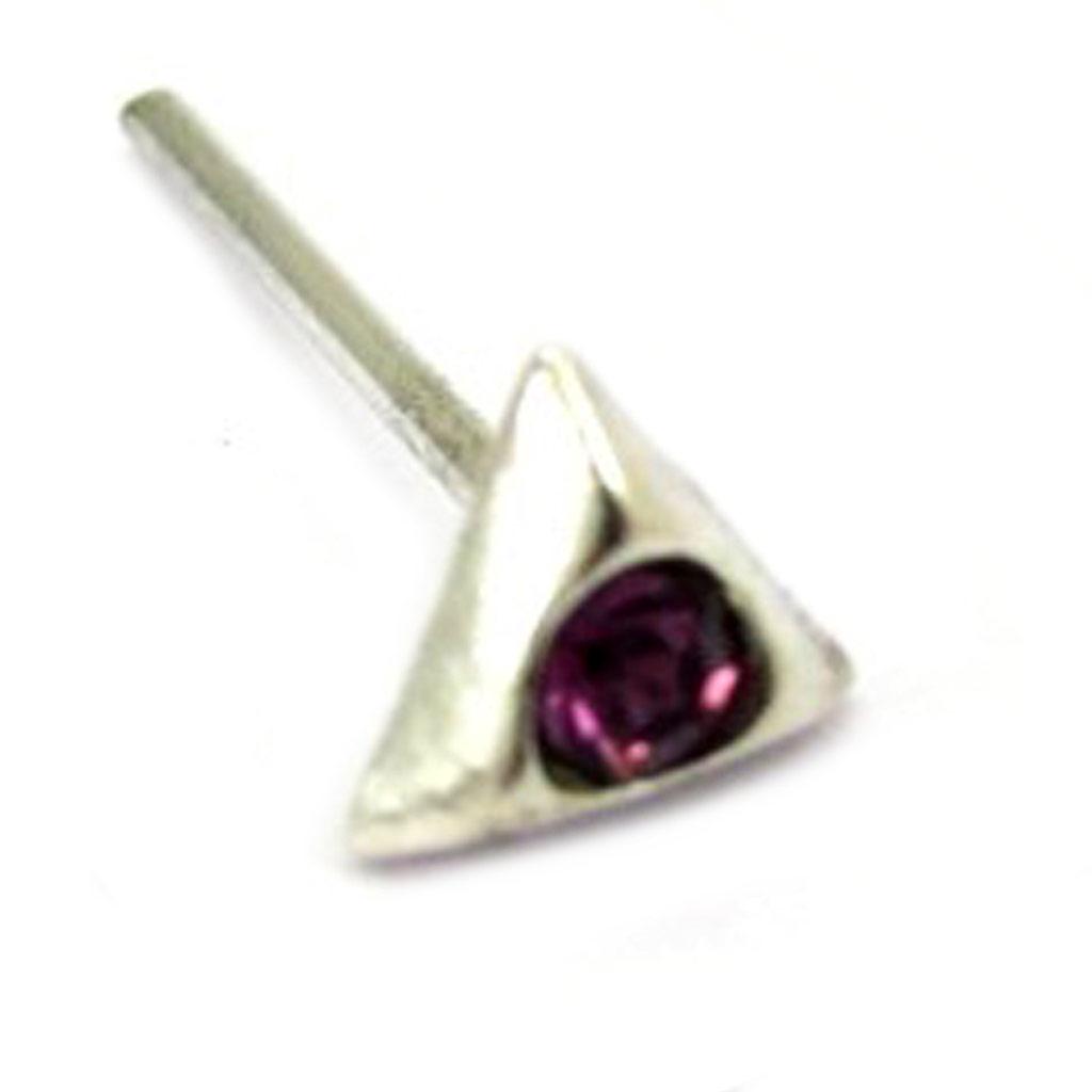 Les Trésors De Lily [G2126] - Purple 'Crystal' Silver Stud