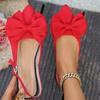 Summer Flat Bow-Tie Headband Sandals 2025 New Style Plus Size Pointed Toe Open-Back Sandals for Women