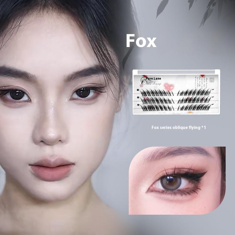 

3/5/10 Rows 3D Fluffy Individual Cluster Eyelash Extension Segmented Natural Faux Fox Eye Effect Makeup Individual False Eyelash