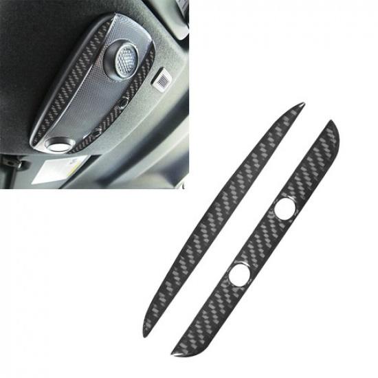 Carbon Fiber Interior Rear Overhead Light Cover Trim For Ford Fiesta 2011-15