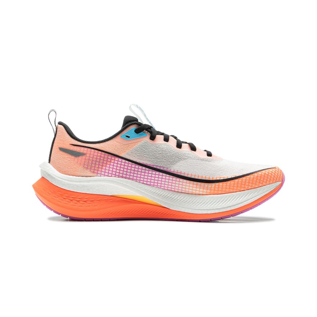 New LiNing Red Hare 7 Pro Shock Absorbers Slip Resistant Low top Sprint Running Shoes Men's White Orange ARPU001-18
