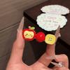 2Pcs Girl Hairpins Fruit Decor Stable Grip No Damage Bangs Side Clips Anti-slip Teeth Summer Color Hair Accessories