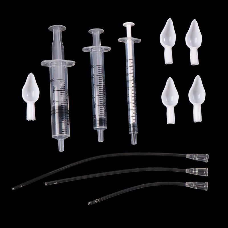 9/10Pcs Parrot Bird Feeding Dropper Hose Small Pet Feeder Needle Tube Liquid Injection Hose Spoon Kits