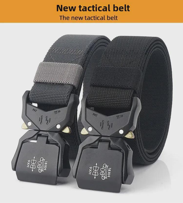 Men's Tactical Quick Release Aluminum Alloy Belt for Outdoor Sports & Military Enthusiasts