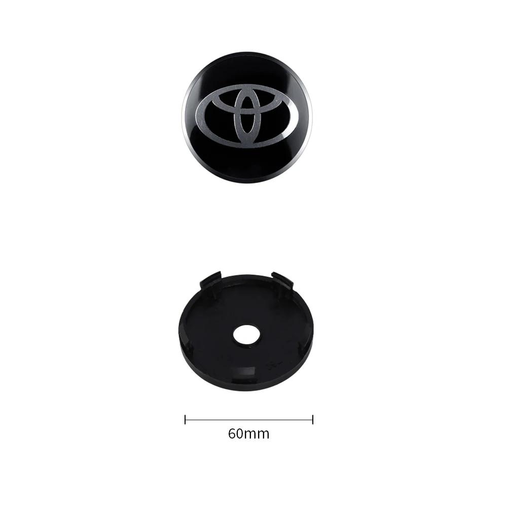 Toyota 2026 New Hub Caps 4Pcs 60MM Car Wheel Center Hub Caps Badge Tire Rim Covers Toyota TRD Corolla Avalon Car Sticker