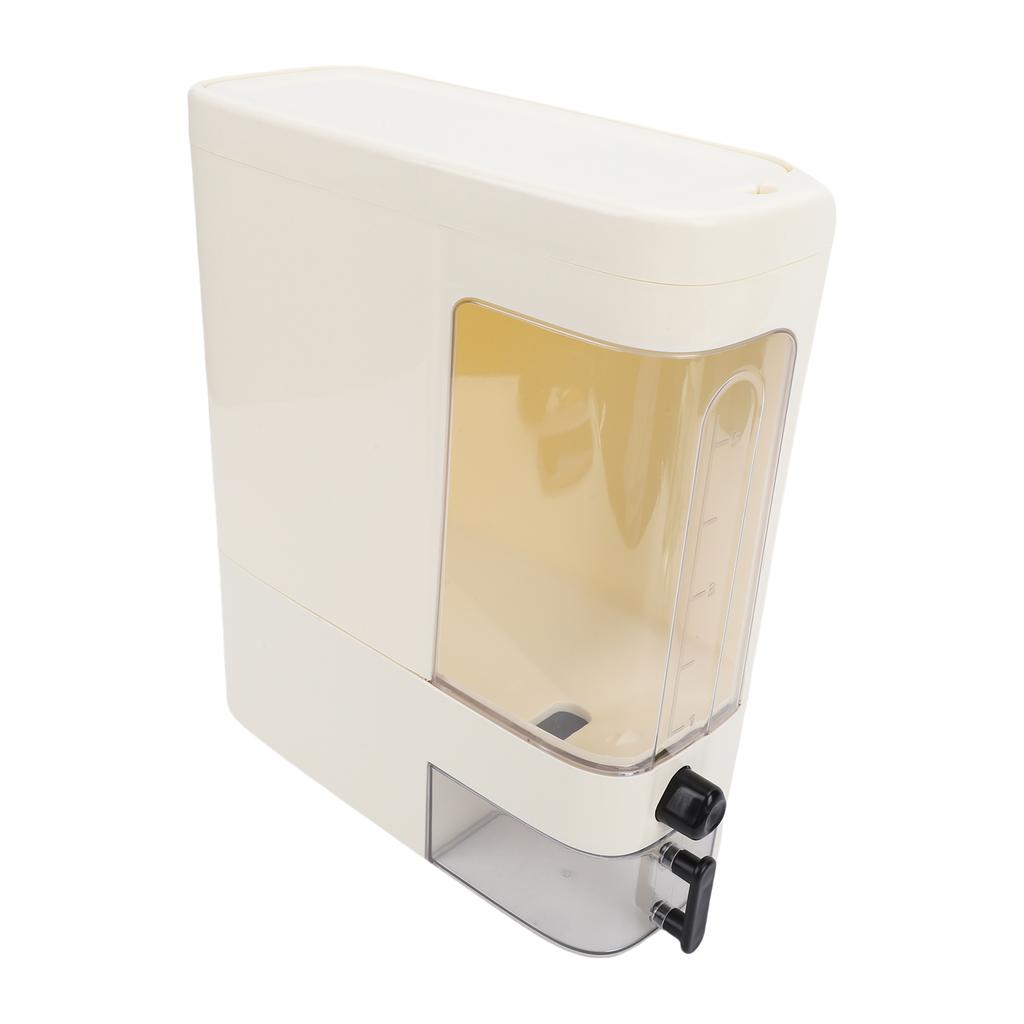 Rice Dispenser Press Type Humidity Proof Slim Rice Storage Container with Cup for Cereal Grain