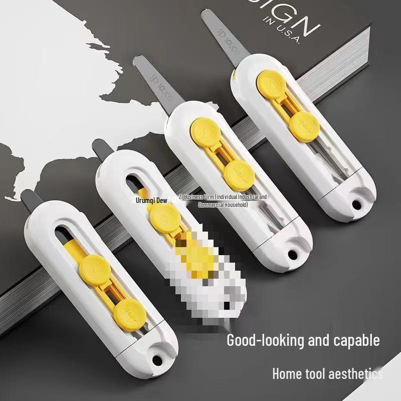 Magnetic Snap-off Utility Knife & Mini Letter Opener - Automatic Retract Plastic Unboxing Tool