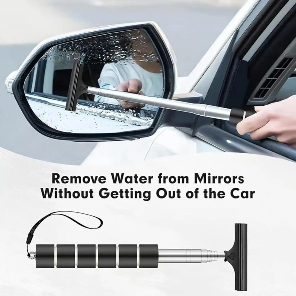 Multifunctional Rearview Mirror Squeegee Extendable Handle Car Side Mirror Squeegee