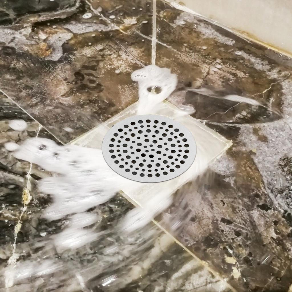Floor Drain Filter Stainless Steel Round Drainage Shower Strainer Mesh Piece Anti Blocking(82mm )