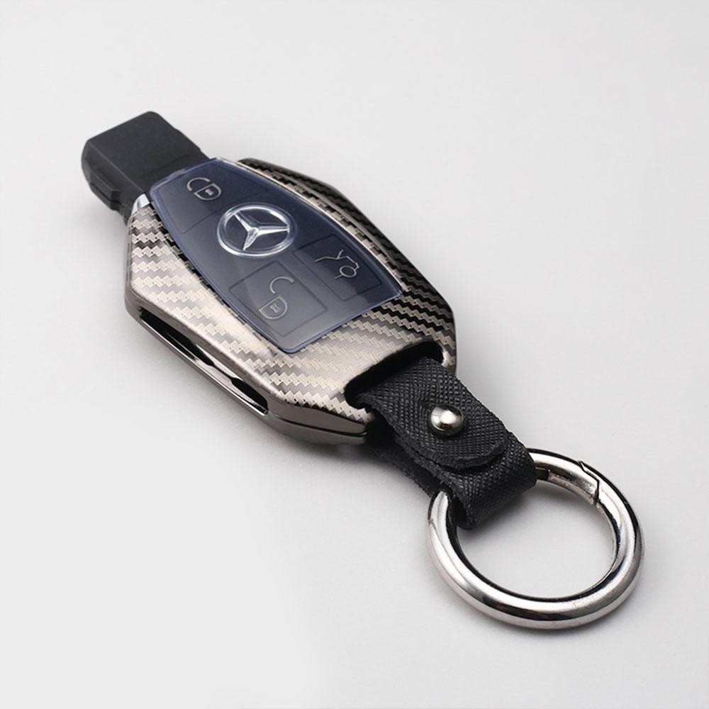 

Alloy Car Remote Key Case Cover For Mercedes Benz A B C E Class GLS GLA GLK GLC CLS CLA AMG W204 W205 W212 W463 W176 чёрный