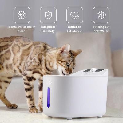 USB Rechargeable Smart Pet Water Fountain with Automatic Filtration for Cats