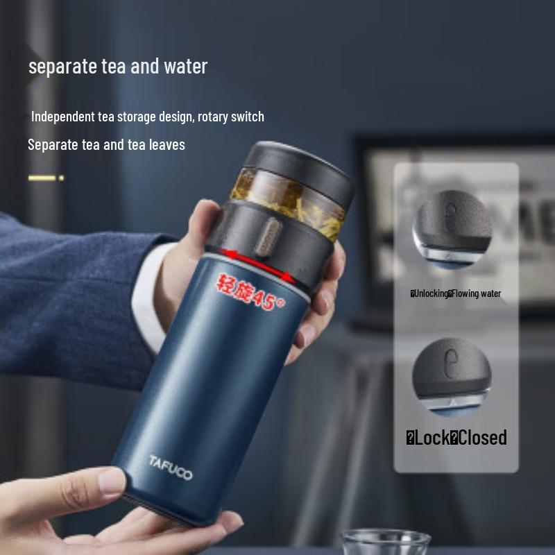 TAFUCO Double-Layer Glass Tea Infuser Bottle