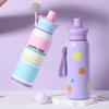 Cute 650ml Water Bottle Dual Spout Insulated High-Capacity Insulated Cup Stainless Steel Vacuum Cup Sport Office