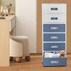 Bymaocar 33'' High 6-drawer Organizer/household Storage Cabinet Drawer Type Underwear Box Strong & Durable with Handles & Wheels