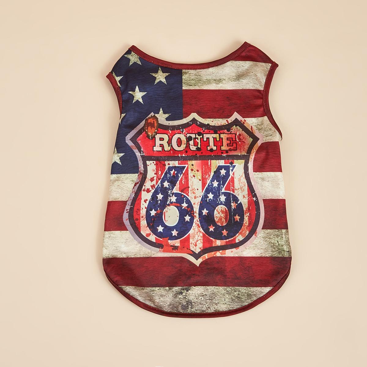 

Pet Clothes for Dog Cat Puppy Tank Top Coat American Flag Sweatshirt Dog Outfits Independence Day for Small Medium Dog Yorkie Ch XS（old） разноцветный