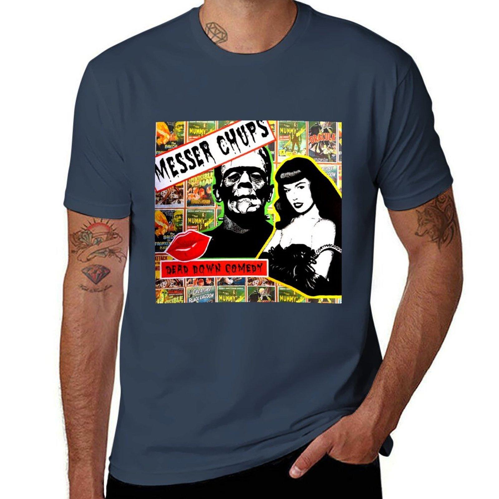 Dead Down Comedy TShirt Basic Solid Color Short Sleeve TShirt S