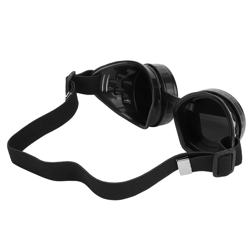 Gogle Steampunk w stylu vintage ABS Dwuwarstwowe okulary przeciwsłoneczne na rekwizyt imprezowy Dekoracja czarne