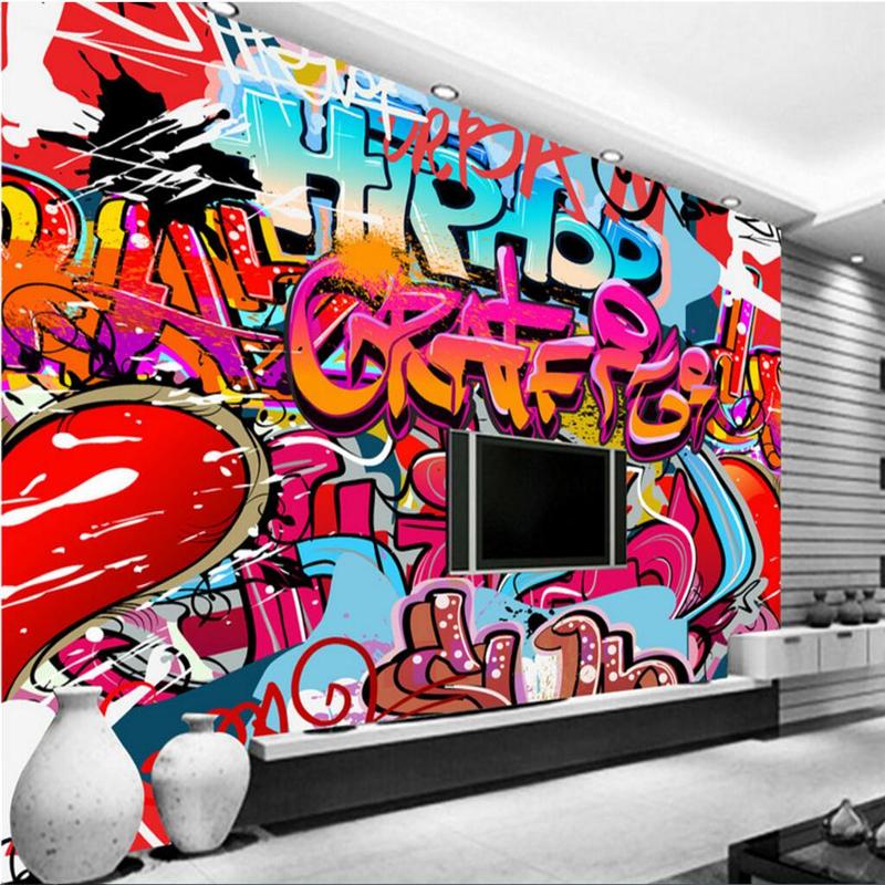 Graffiti Wallpaper Colorful Street Graffiti 3d Mural Bar Ktv Tooling Background Wallpaper