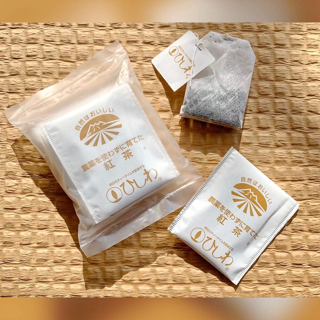 Hishiwa Ryowaen Pestizidfreie Schwarzteebeutel, 50 Teebeutel x 2