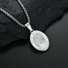 Men's Summer Trendy Black Saint Michael Pendant Necklace